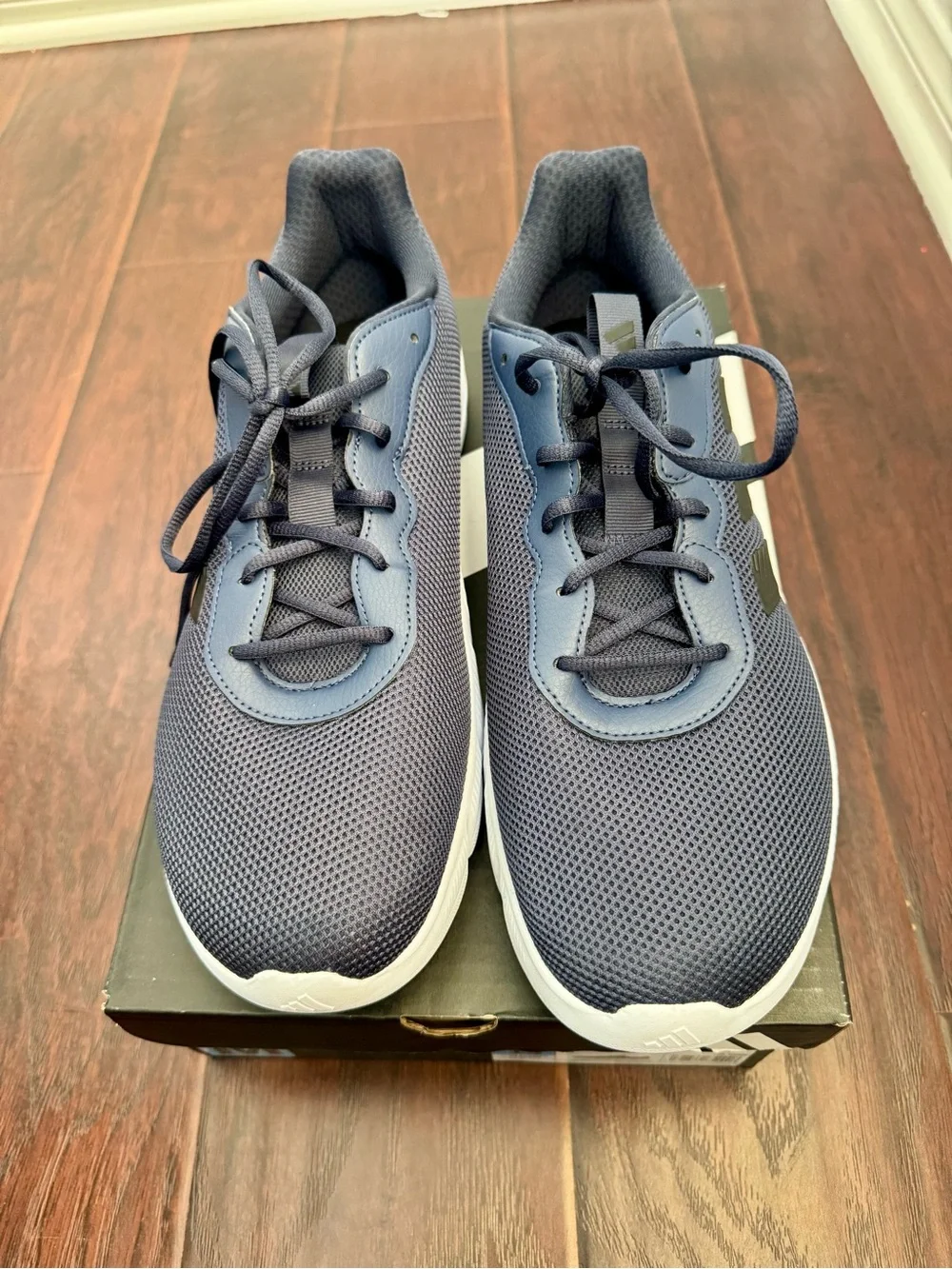 🆕 adidas Men’s Cloudfoam Flex Navy/Black Athletic Sneakers. Size 13